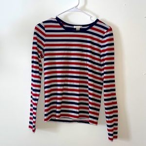 Red white and blue striped shirt